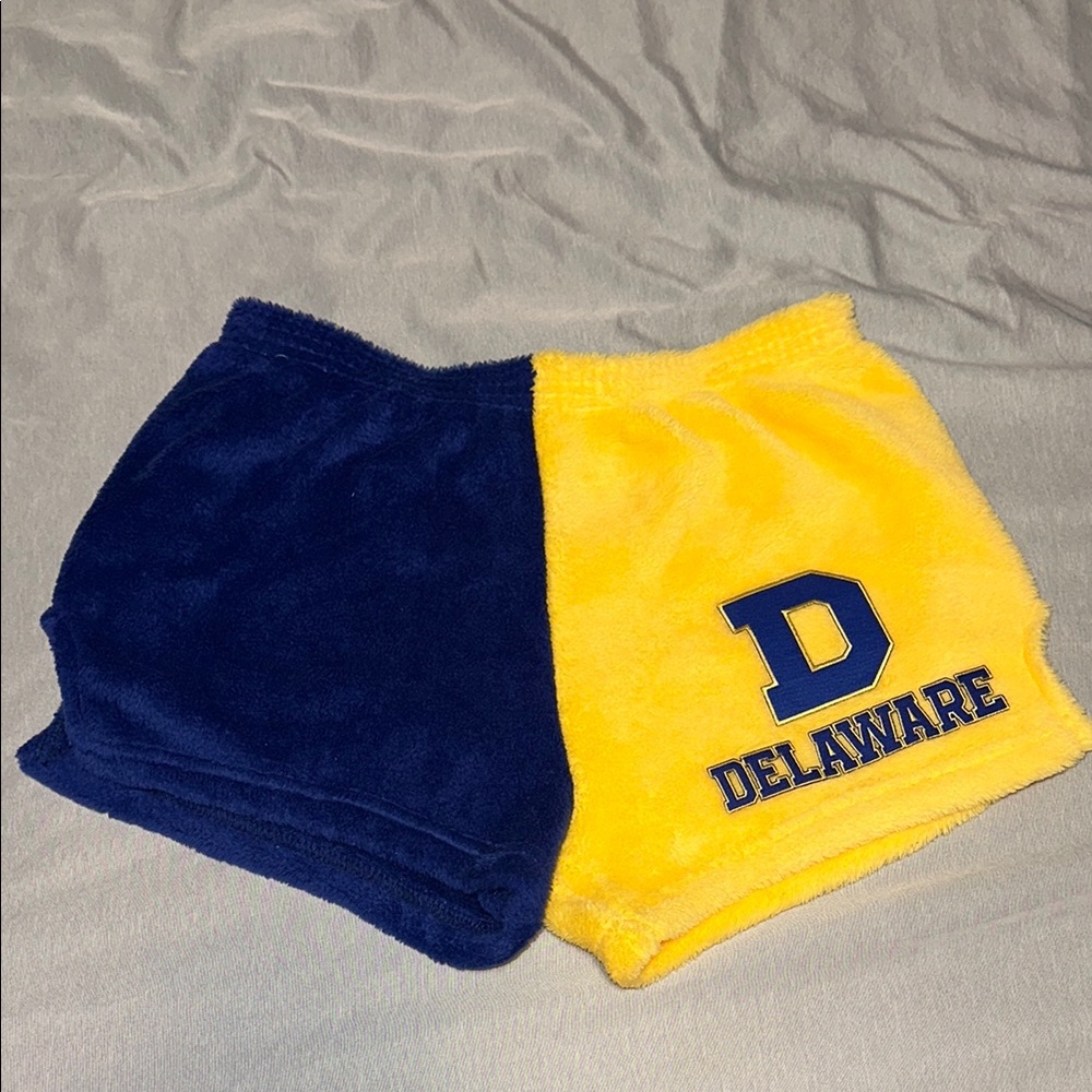 University of Delaware Two-Tone Shorts - Blue and Yellow